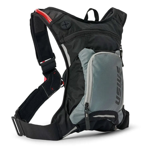 Mochila USWE Moto Hydro 3L ADV con Bolsa de Hidratación de 2.0 L, Carbon Black