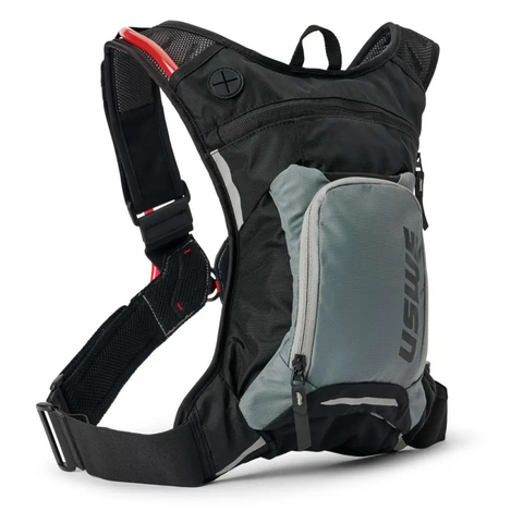Mochila USWE Moto Hydro 3L Hydration Pack Adventure Fit, Black/Grey
