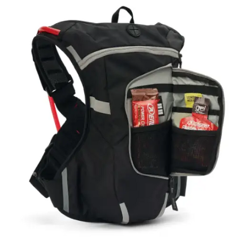 Mochila USWE Moto Hydro 4L con Bolsa de Hidratación de 3.0 L, Elite PNP Black