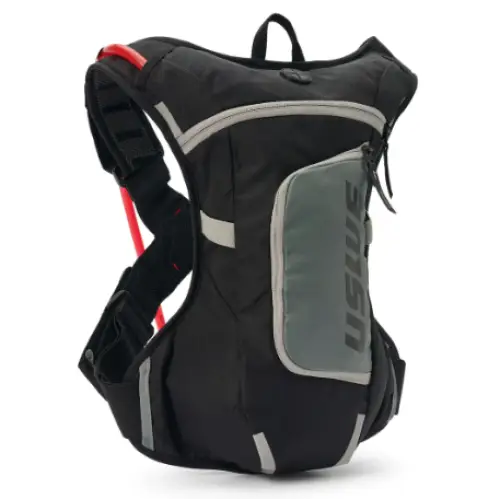 Mochila USWE Moto Hydro 4L con Bolsa de Hidratación de 3.0 L, Elite PNP Black