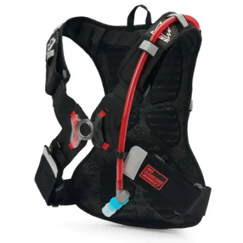 Mochila USWE Moto Hydro 4L con Bolsa de Hidratación de 3.0 L, Elite PNP Black