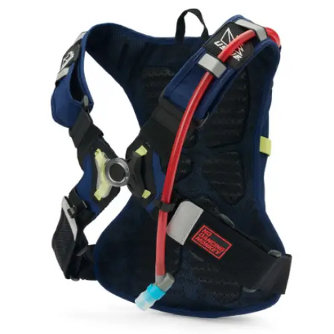 Mochila USWE Moto Hydro 4L con Bolsa de Hidratación de 3.0 L, Elite PNP Blue