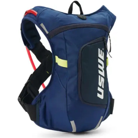 Mochila USWE Moto Hydro 4L con Bolsa de Hidratación de 3.0 L, Elite PNP Blue