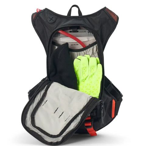 Mochila USWE Moto Hydro 8L con Bolsa de Hidratación Elite PNP de 3.0 L Orange