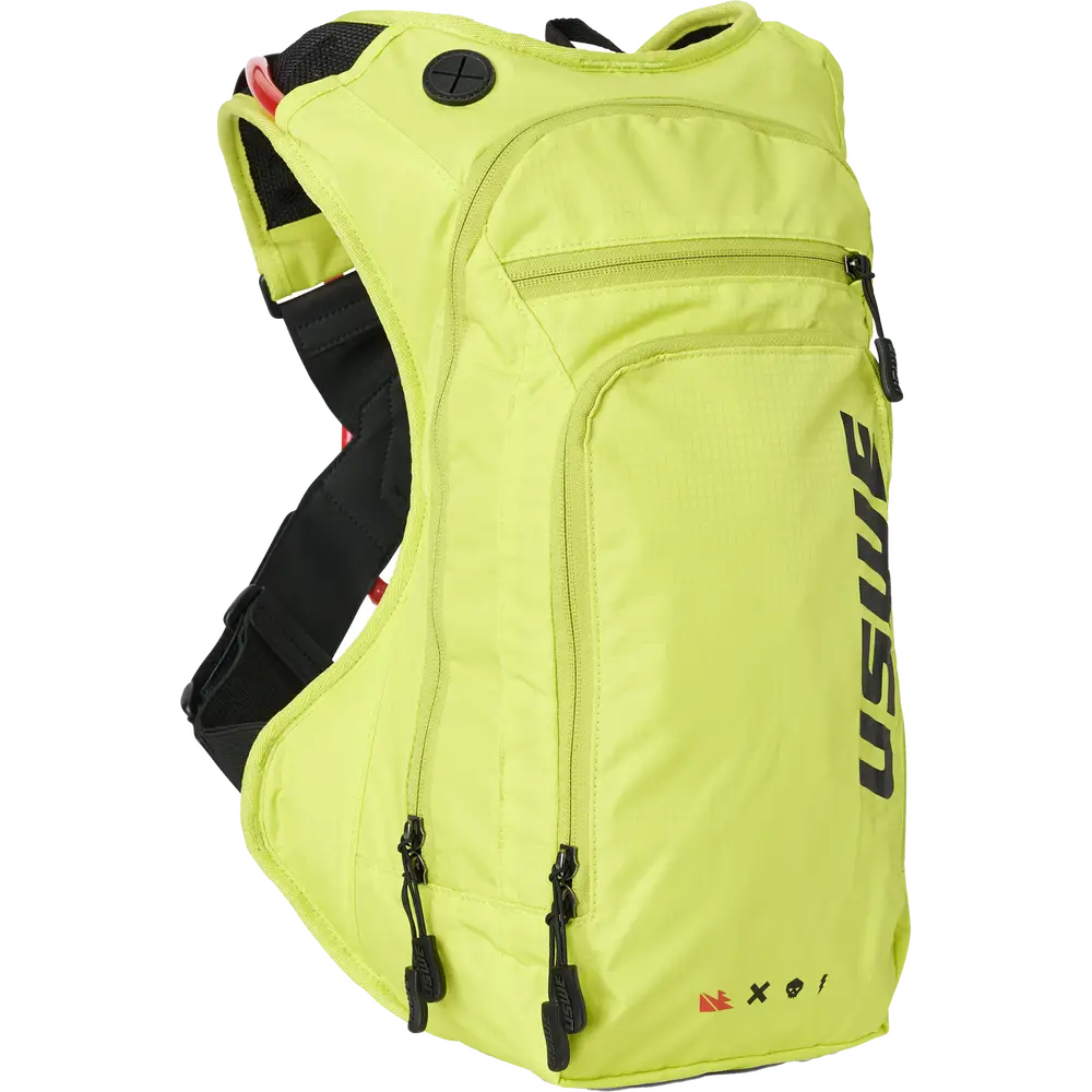 Mochila USWE Outlander Moto 9L con Bolsa de Hidratación, Crazy Yellow