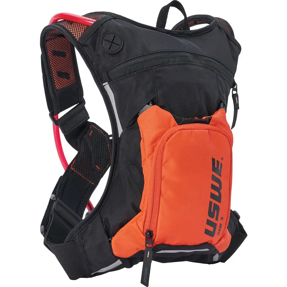 Mochila USWE Raw 3 con Bolsa de Hidratación de 2.0 L Orange