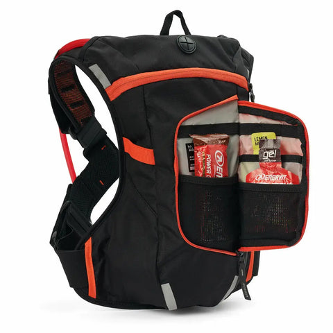 Mochila USWE Raw 4L con Bolsa de Hidratación de 3.0 L Elite Black/Orange