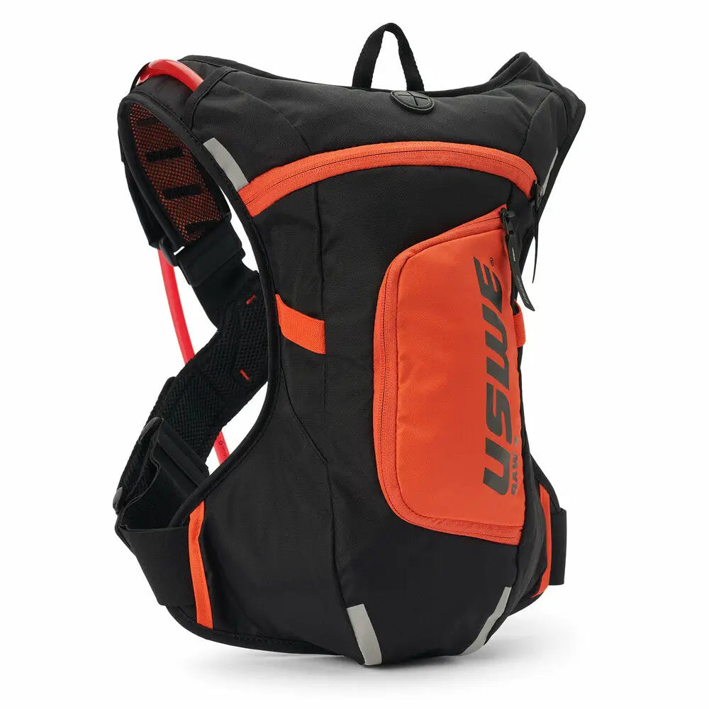 Mochila USWE Raw 4L con Bolsa de Hidratación de 3.0 L Elite Black/Orange