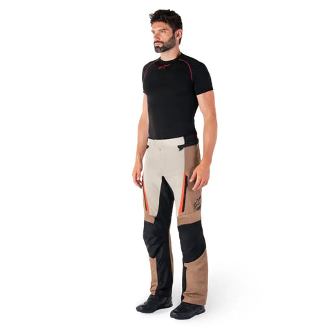 Pantalones Alpinestars ST-1 Waterproof Dark Khaki/Sand /Black/Red Fluo