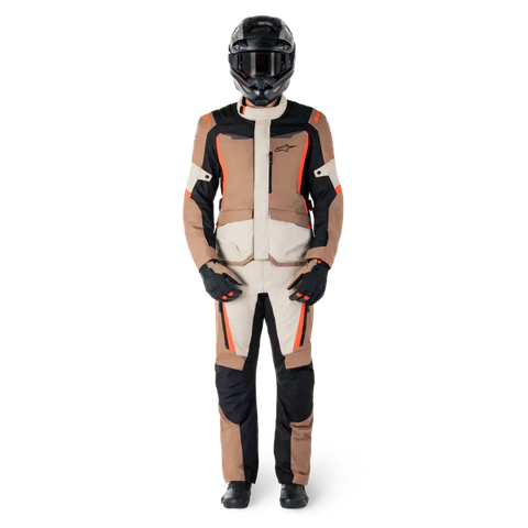 Pantalones Alpinestars ST-1 Waterproof Dark Khaki/Sand /Black/Red Fluo