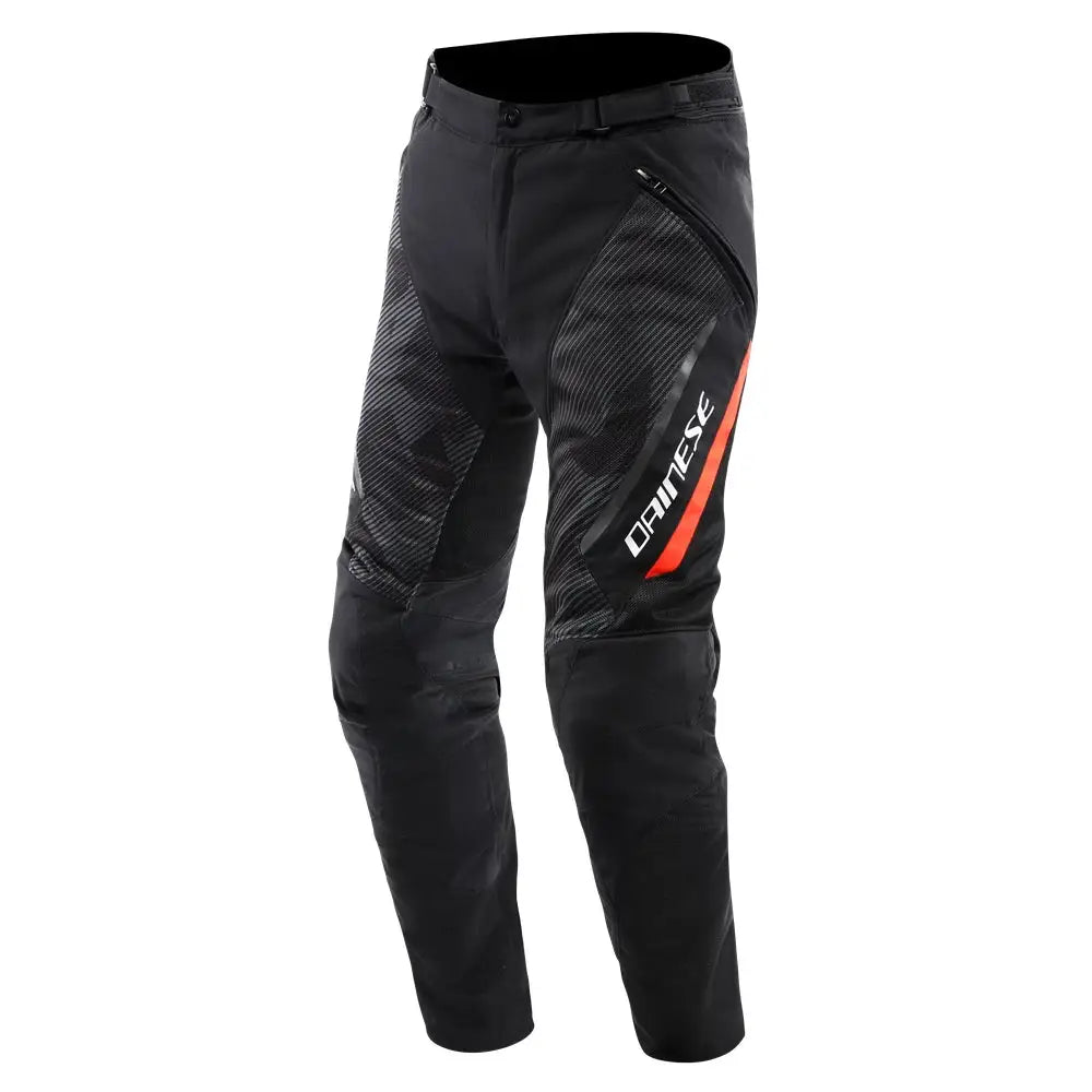 Pantalones Dainese Drake 2 Super Air Tex Black/Red Fluo