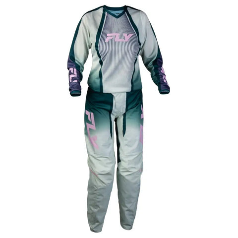 Pantalones de Mujer Fly Racing F-16 Lift Green/Purple/Pink