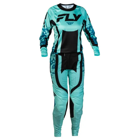 Pantalones de Mujer Fly Racing Lite Flake Aqua/Teal/Black
