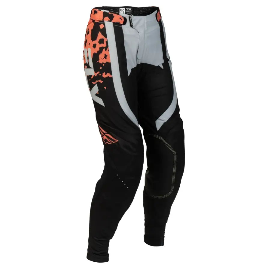 Pantalones de Mujer Fly Racing Lite Flake Black/Light Grey/Coral