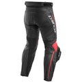 Pantalones de Piel Dainese Delta 3 Black/Fluo Red