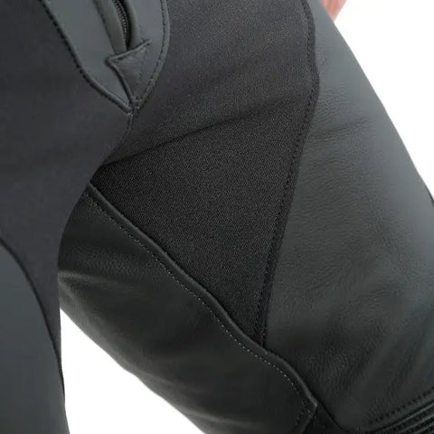 Pantalones de Piel Dainese Pony 3 Black-Matt