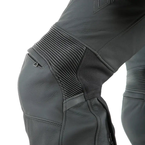 Pantalones de Piel Dainese Pony 3 Perforados Black Matt