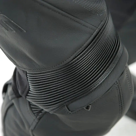 Pantalones de Piel Dainese Pony 3 Perforados Black Matt