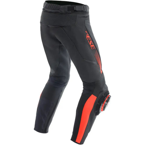 Pantalones de Piel Dainese Super Speed Black/Fluo Red