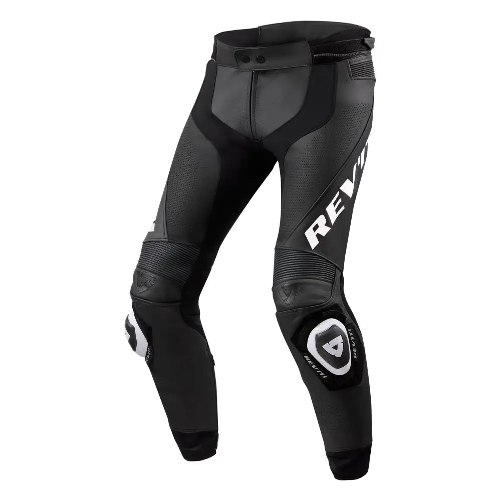 Pantalones de Piel REV'IT! Apex Black/White