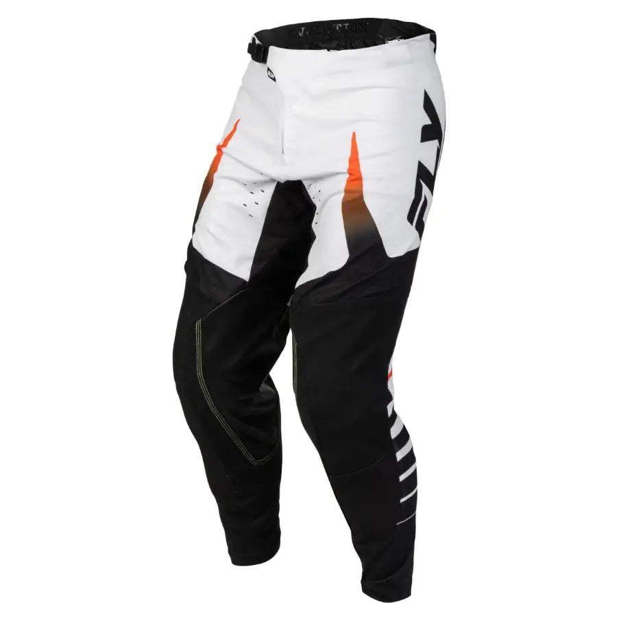 Pantalones Fly Racing Evolution DST Bolt White/Black/Orange