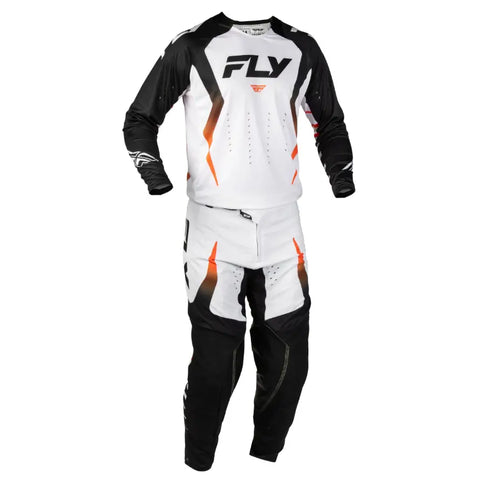 Pantalones Fly Racing Evolution DST Bolt White/Black/Orange