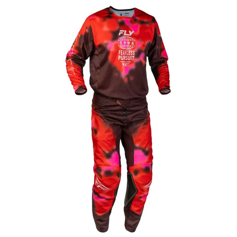 Pantalones Fly Racing Kinetic Blur Red/Maroon