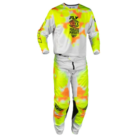 Pantalones Fly Racing Kinetic BlurWhite/Hi-Vis/Orange