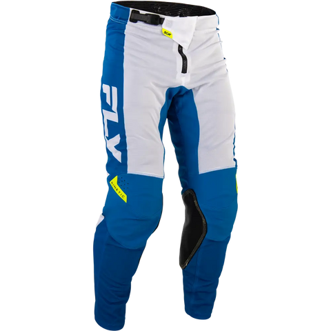 Pantalones Fly Racing Kinetic Mesh Blue/White/Hi-Vis Yellow