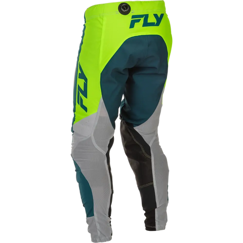 Pantalones Fly Racing Lite Grey/Lime/Teal