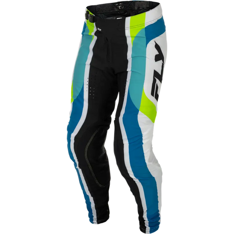 Pantalones Fly Racing Lite LE Current White/Lime/Blue