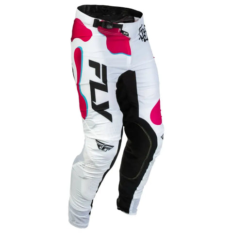 Pantalones Fly Racing Lite Vibe White/Pink/Blue