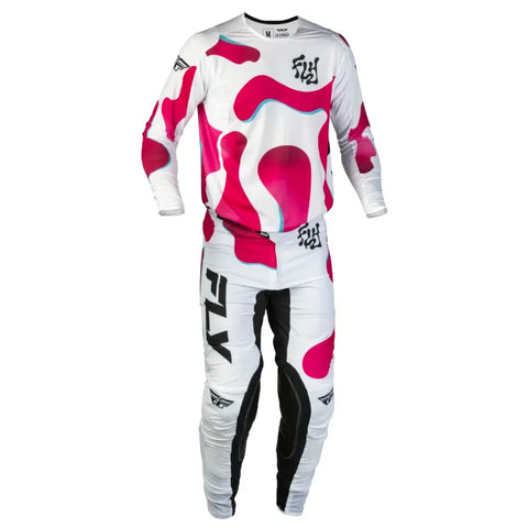 Pantalones Fly Racing Lite Vibe White/Pink/Blue