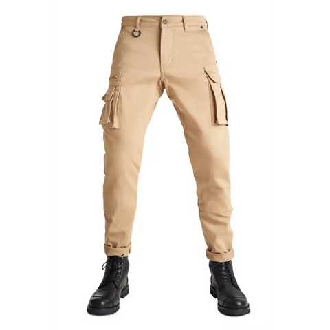 Pantalones Jeans de Moto Pando Moto Desert Cargo, Beige