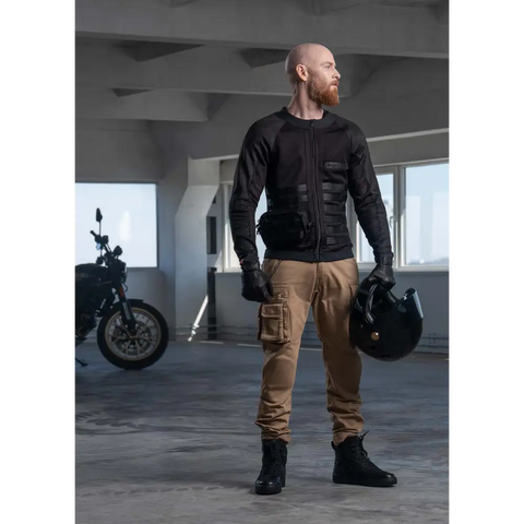 Pantalones Jeans de Moto Pando Moto Desert Cargo, Beige