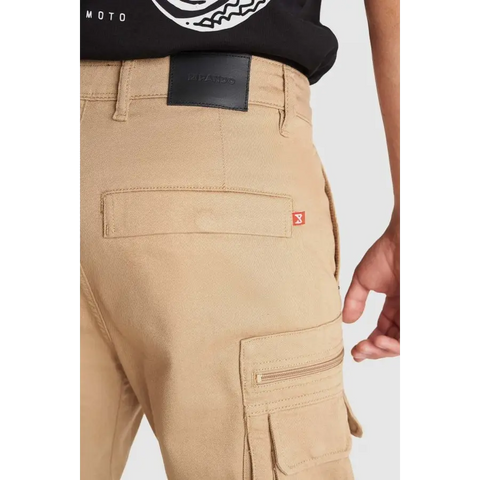 Pantalones Jeans de Moto Pando Moto Desert Cargo, Beige