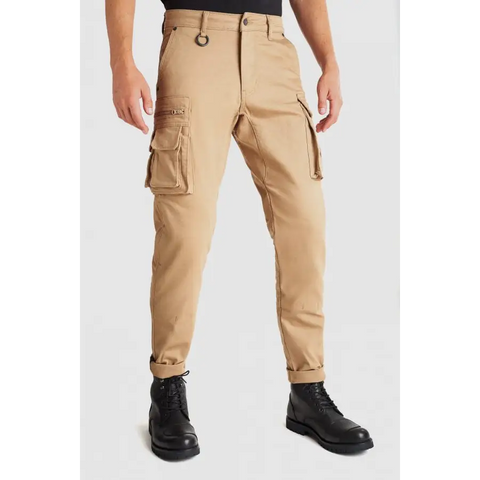 Pantalones Jeans de Moto Pando Moto Desert Cargo, Beige