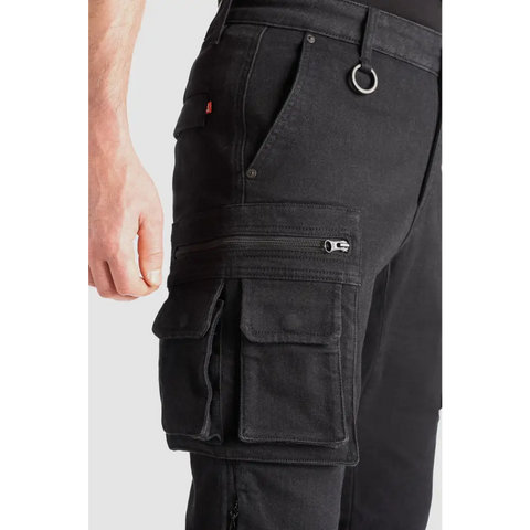 Pantalones Jeans de Moto Pando Moto Desert Cargo, Black
