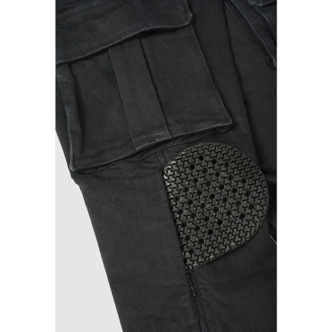 Pantalones Jeans de Moto Pando Moto Desert Cargo, Black