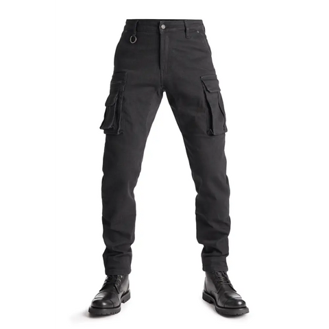 Pantalones Jeans de Moto Pando Moto Desert Cargo, Black