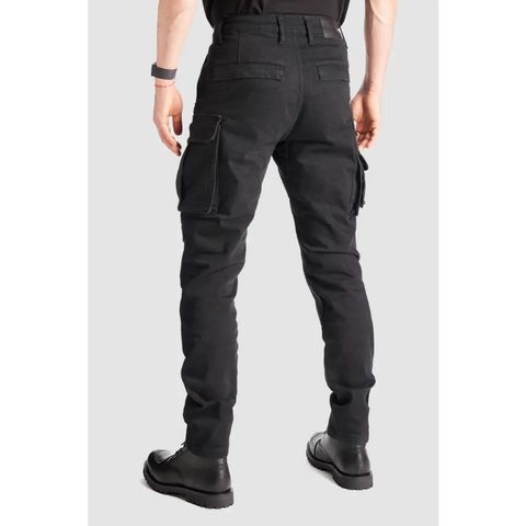 Pantalones Jeans de Moto Pando Moto Desert Cargo, Black