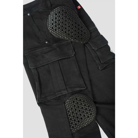 Pantalones Jeans de Moto Pando Moto Desert Cargo, Black