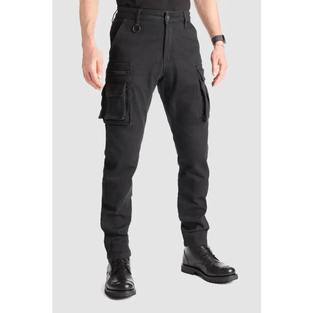 Pantalones Jeans de Moto Pando Moto Desert Cargo, Black