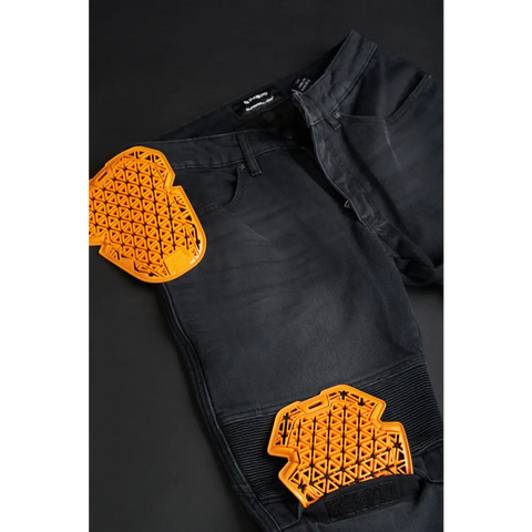 Pantalones Jeans de Moto Pando Moto Karl Devil AAA+, Black