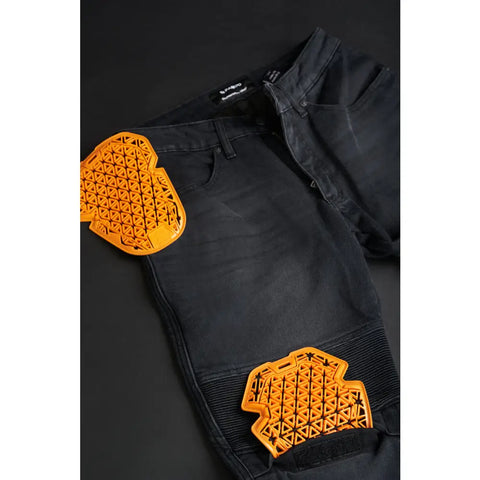 Pantalones Jeans de Moto Pando Moto Karl Devil AAA+, Black