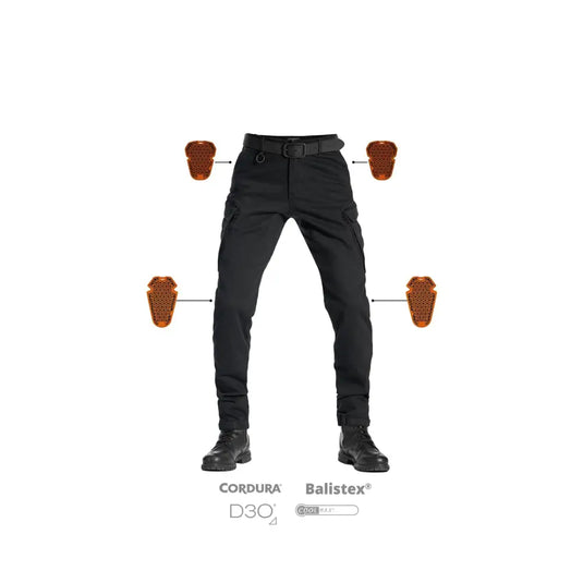 Pantalones Jeans de Moto Pando Moto Mark Black AAA Cordura®