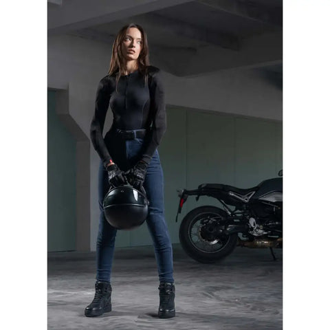 Pantalones Jeans para Moto Pando de Mujer Skinny Fit Cordura® Kusari Cor 02