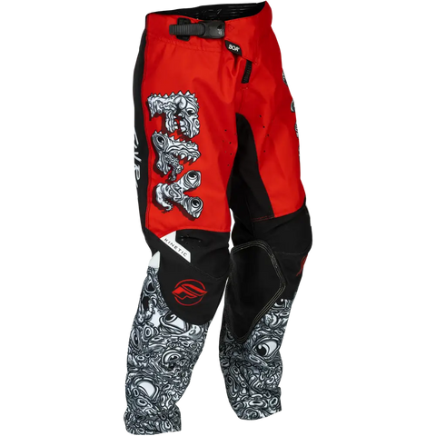 Pantalones para Niño Fly Racing Youth Kinetic Mutant Red/White/Black