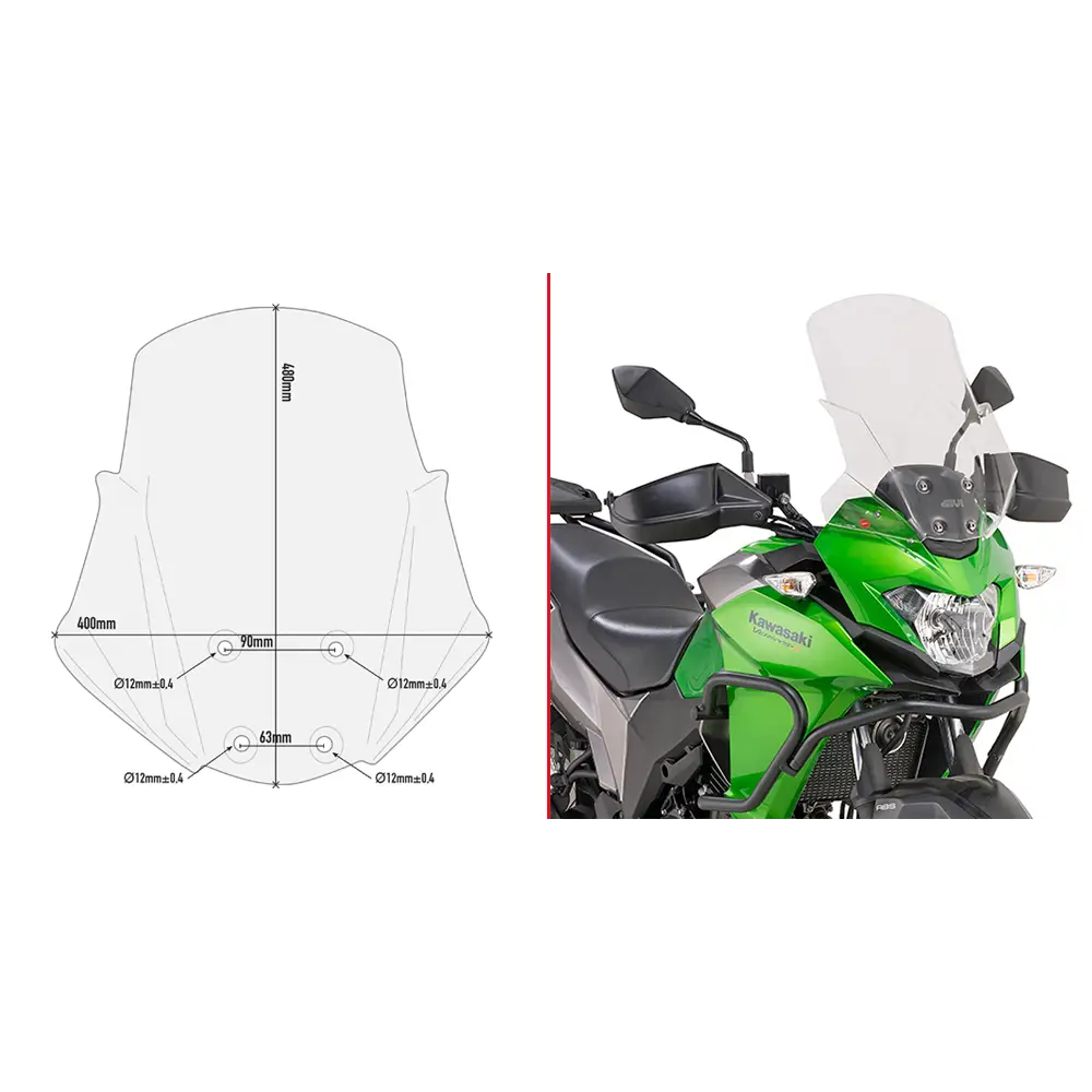 Parabrisas Givi D4121ST para Kawasaki Versys 300 2017-2026