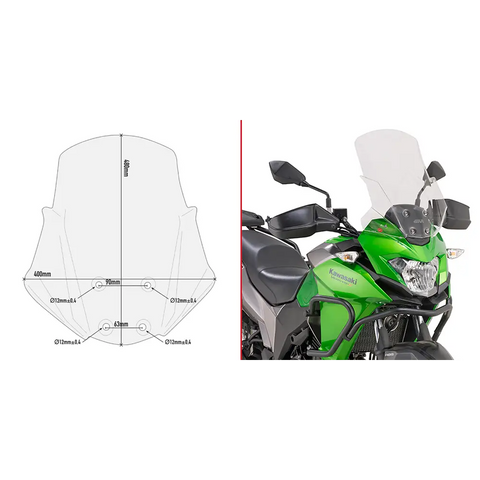 Parabrisas Givi D4121ST para Kawasaki Versys 300 2017-2026